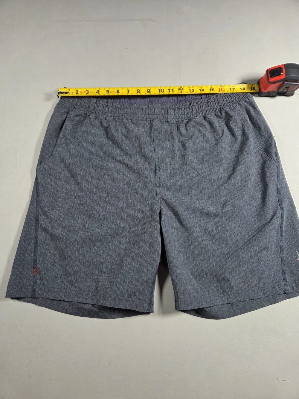 RHONE Men's Heather Grey Performance Drawstring Shorts XXL